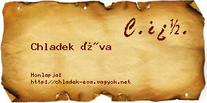 Chladek Éva névjegykártya